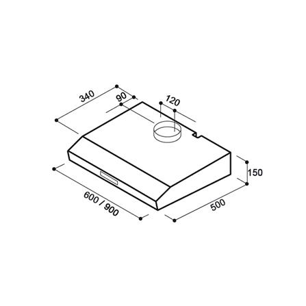 เครื่องดูดควันมาตรฐาน TEKA C 605 BLACK 60 ซม._5