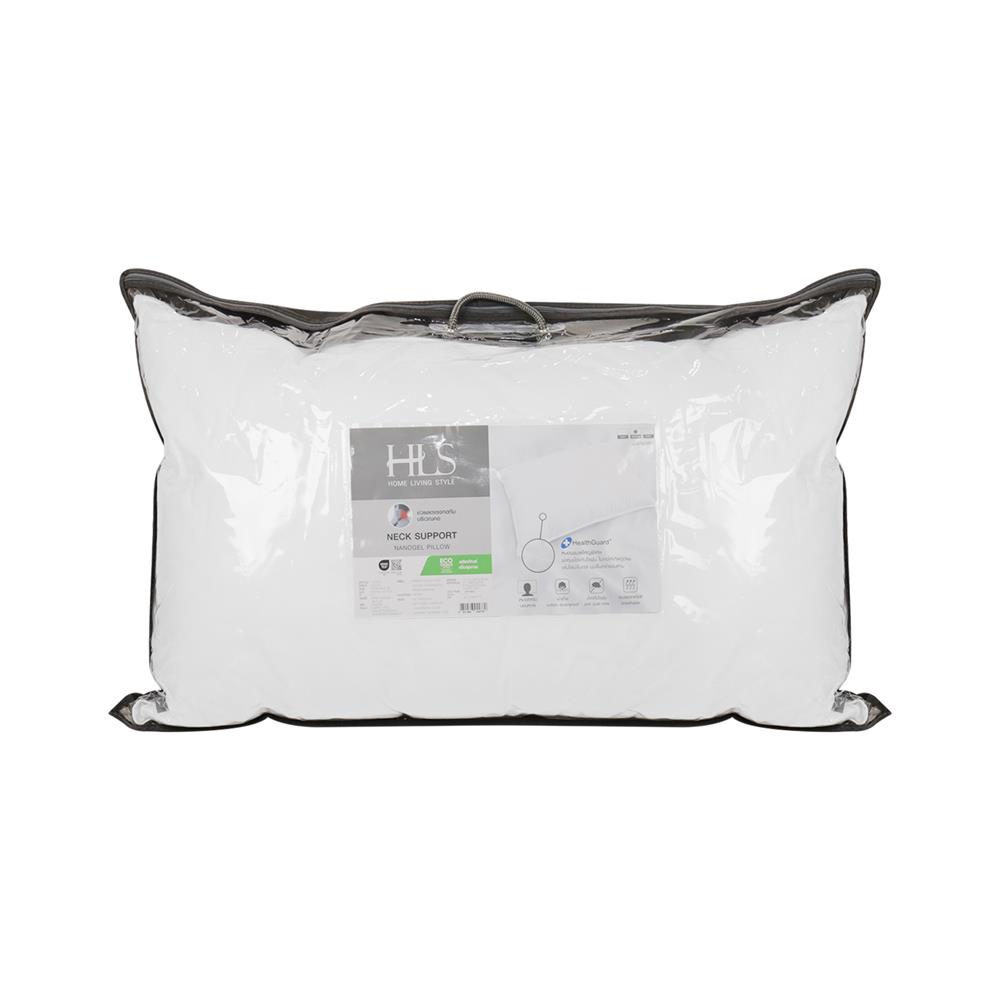 หมอนหนุน ขนห่านเทียม HOME LIVING STYLE EXTRA NANO GEL 22x35 นิ้ว สีขาว