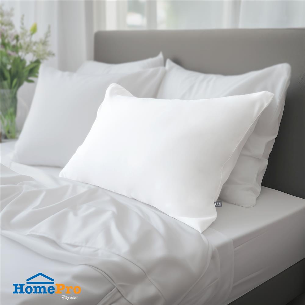 หมอนหนุน ขนห่านเทียม HOME LIVING STYLE EXTRA NANO GEL 22x35 นิ้ว สีขาว