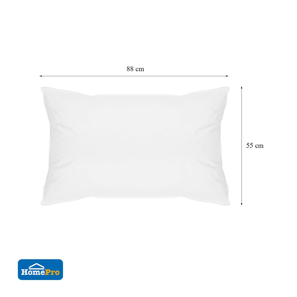 หมอนหนุน ขนห่านเทียม HOME LIVING STYLE EXTRA NANO GEL 22x35 นิ้ว สีขาว