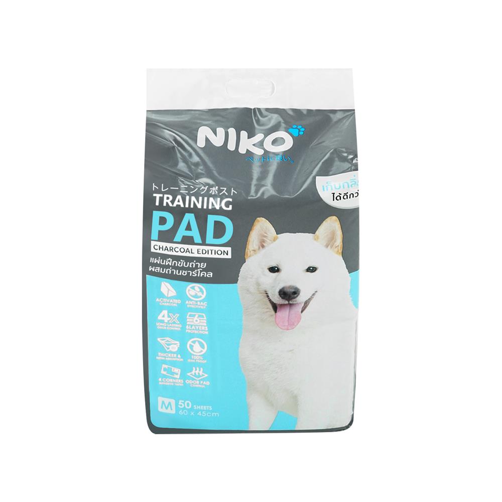 แผ่นรองฉี่สุนัขผสมถ่านชาร์โคล NIKO ไซซ์ M
