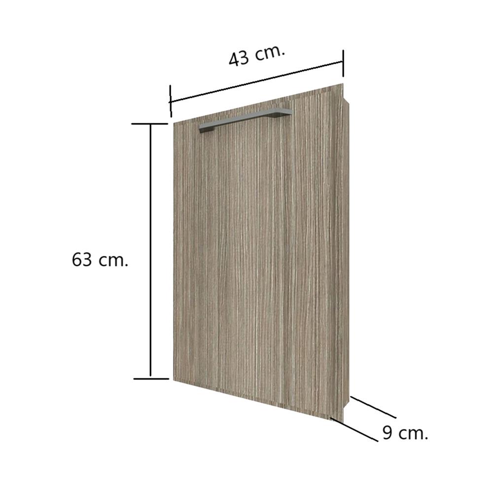 บานซิงค์เดี่ยวซ้าย WPC มือจับดำ PARAZZO ENZO 40X60 ซม. เอ็มไพร์โอ๊ก