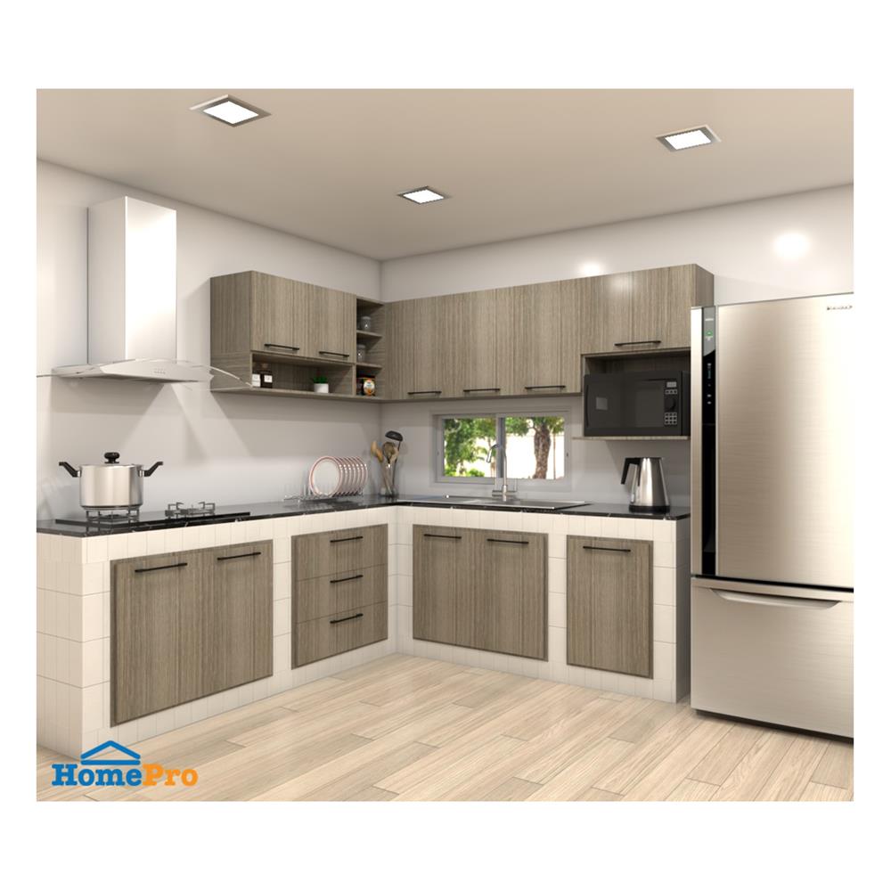 บานใต้เตา WPC มือจับดำ PARAZZO ENZO 80X50 ซม. เอ็มไพร์โอ๊ก