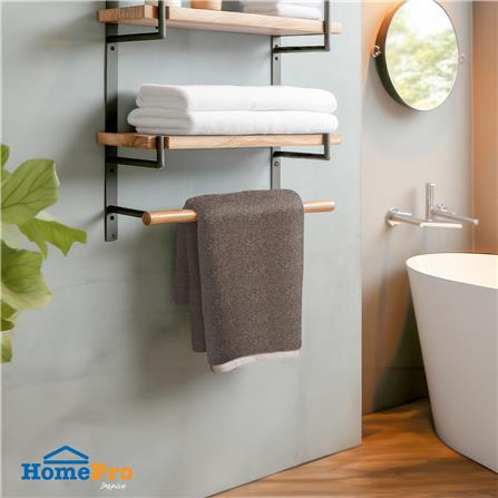 ผ้าขนหนู ME LIVING STRIPE 27X54 นิ้ว สีน้ำตาล_4