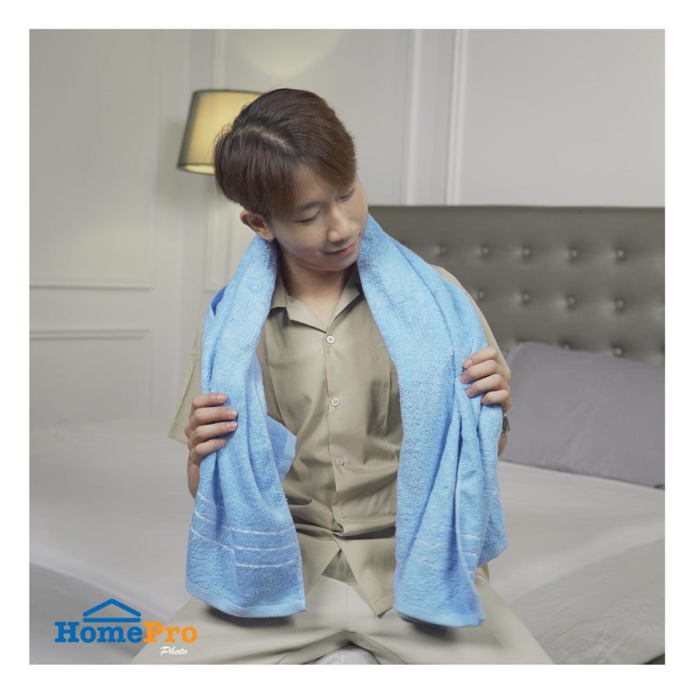 ผ้าขนหนู ME LIVING SELINA 27X54 นิ้ว สีฟ้า