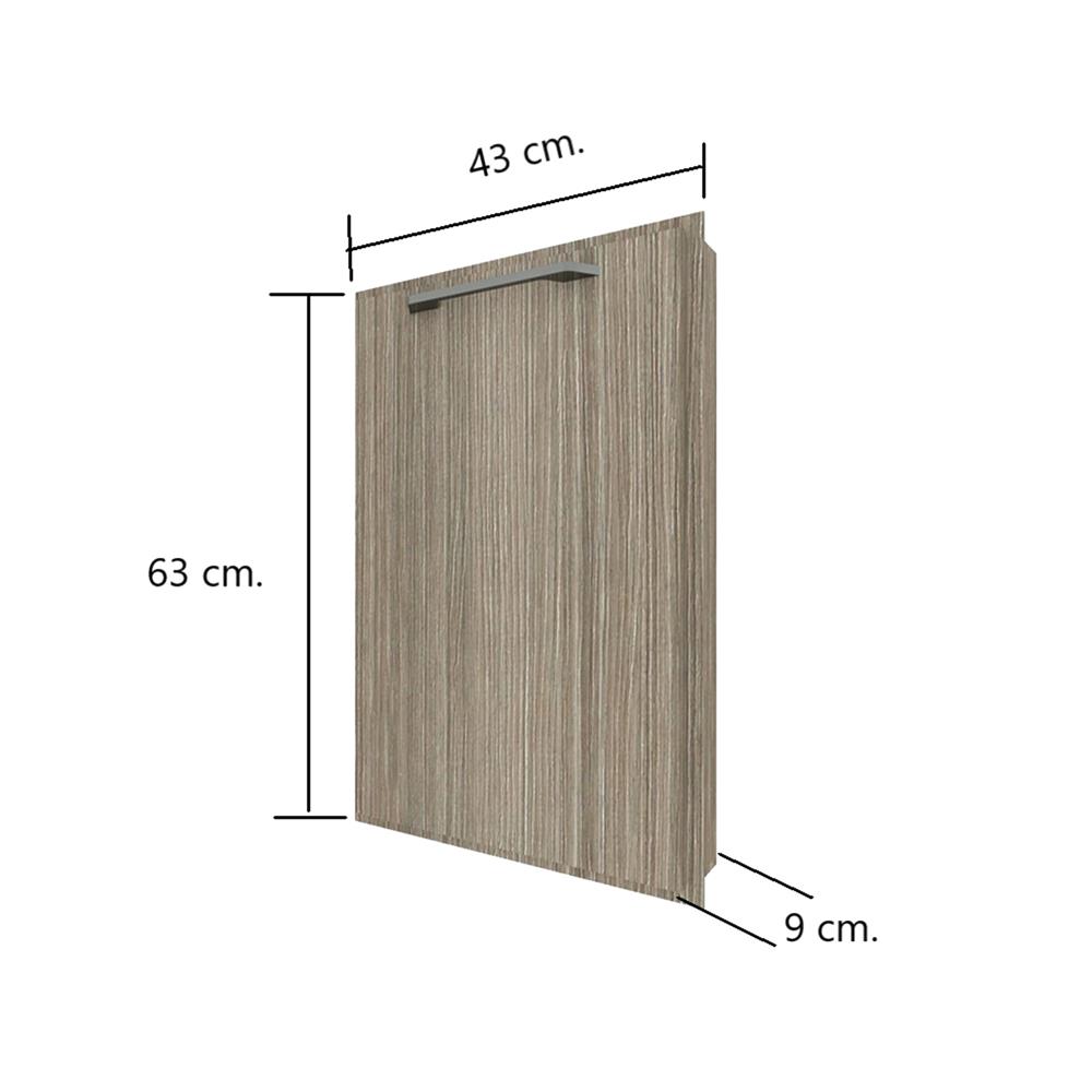 บานซิงค์เดี่ยวขวา WPC มือจับดำ PARAZZO ENZO 40X60 ซม. เอ็มไพร์โอ๊ก