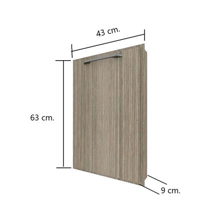 บานซิงค์เดี่ยวขวา WPC มือจับดำ PARAZZO ENZO 40X60 ซม. เอ็มไพร์โอ๊ก_3