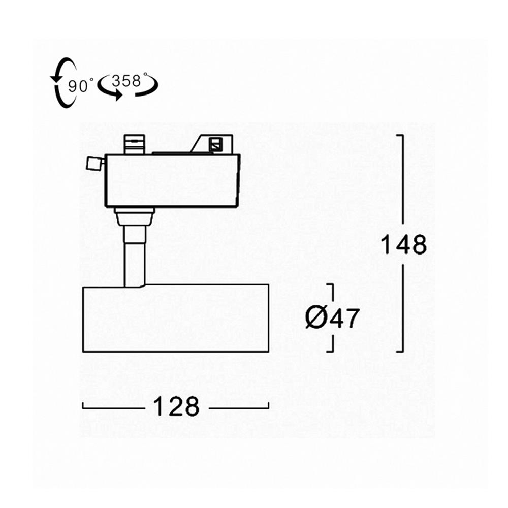 แทรคไลท์ LED LUMAX ETRL47 04-A3549 10 วัตต์ COOL WHITE สีขาว