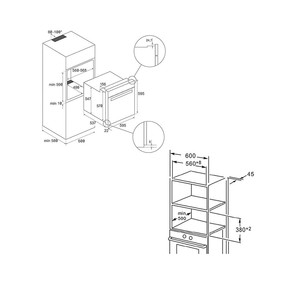 ไมโครเวฟ+เตาอบ TEKA MWE 259 FI+HLB 8416 BK