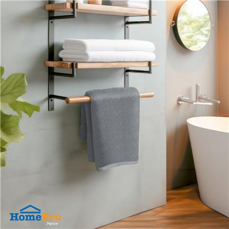 ผ้าขนหนู ME LIVING STRIPE 27X54 นิ้ว สีเทา_4