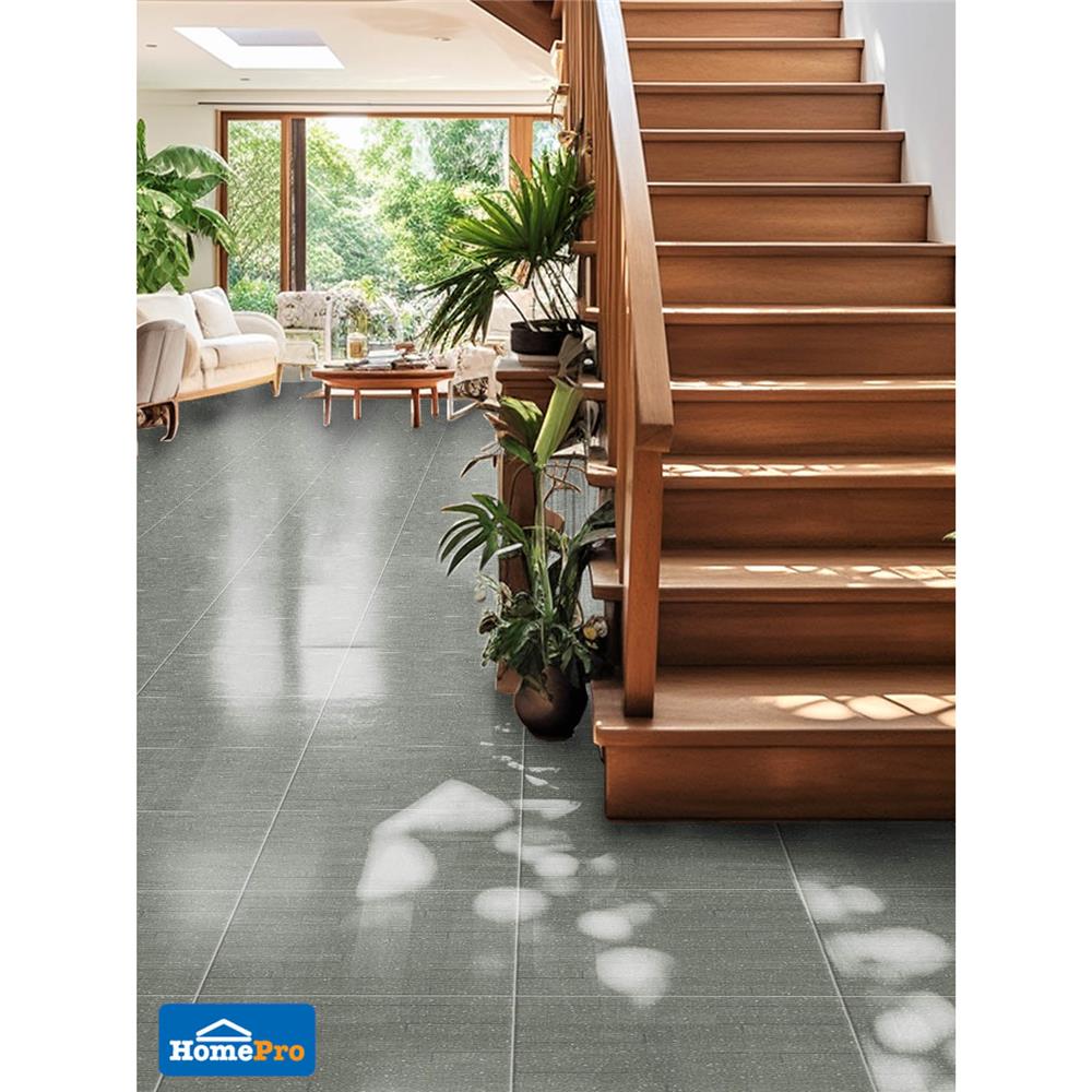 กระเบื้องพื้นพอร์ซเลน  40x40 ซม. CERGRES พินนาเคิล เทาอ่อน A 0.96M2