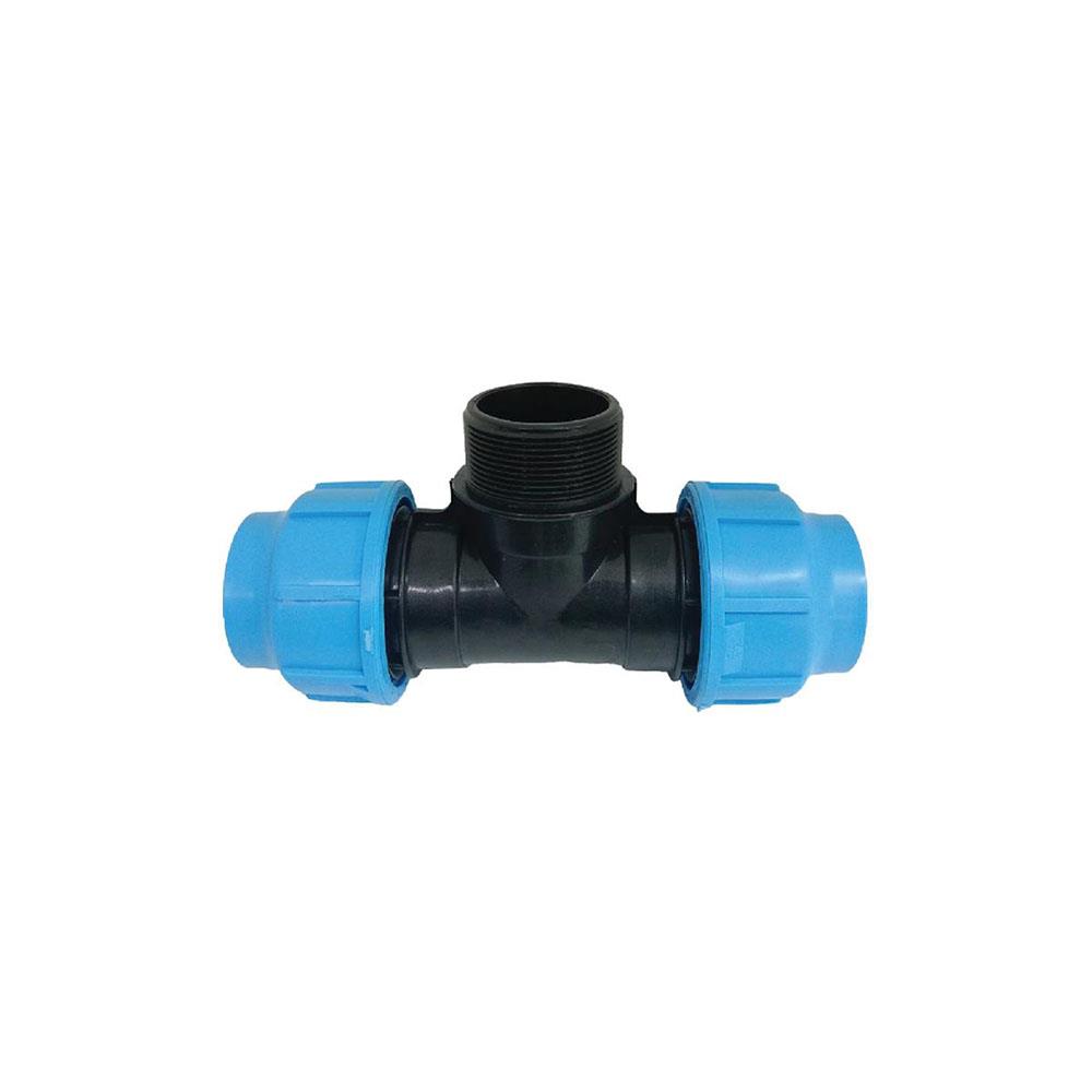 ข้อต่อสามทางเกลียวนอก ตรามือ PN16 20 มม.X1/2 นิ้ว