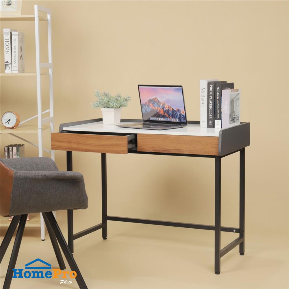 โต๊ะทำงานไม้ FURDINI MEGUEL 100 ซม. ลายหินอ่อน