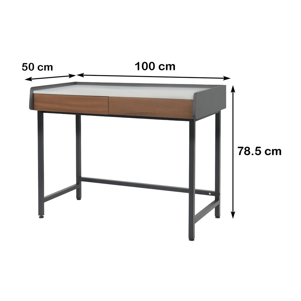 โต๊ะทำงานไม้ FURDINI MEGUEL 100 ซม. ลายหินอ่อน