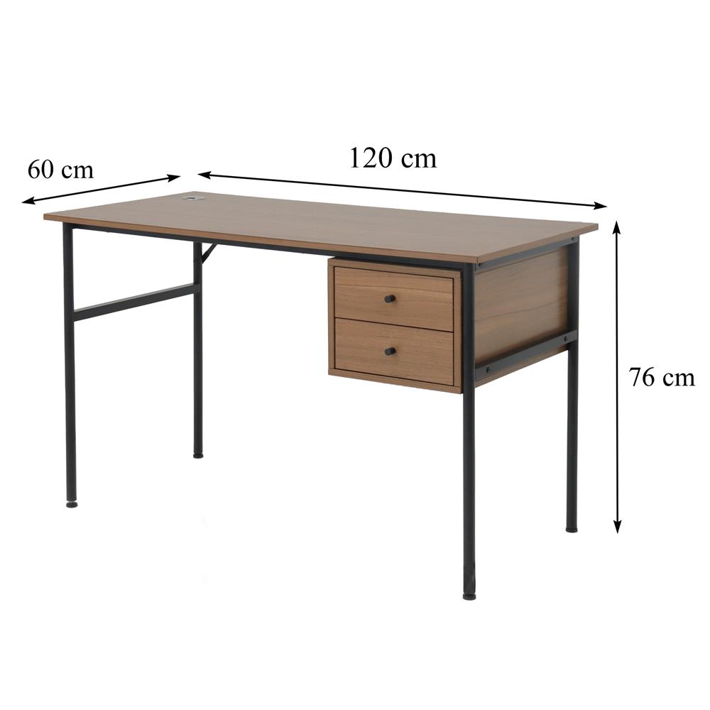 โต๊ะทำงานไม้ FURDINI WESTON 120 ซม. สีวอลนัท