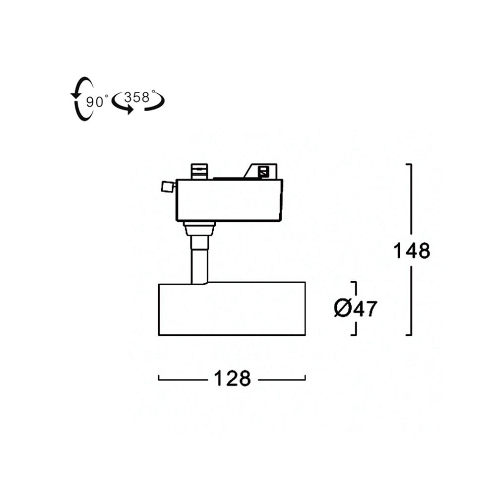 แทรคไลท์ LED LUMAX ETRL47 04-A3548 10 วัตต์ WARM WHITE สีขาว