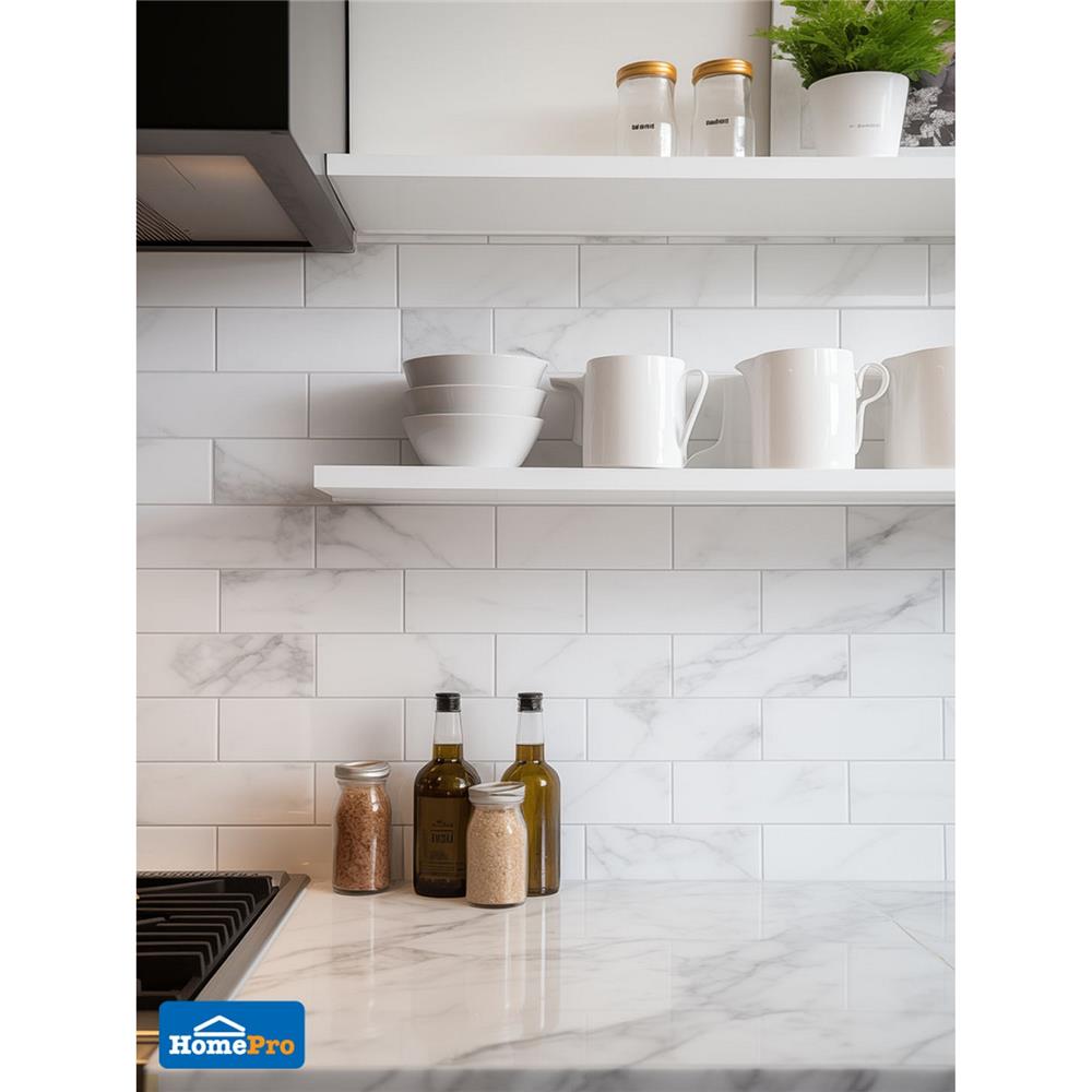 กระเบื้องผนังพอร์ซเลน 6x21.7 ซม. COTTO ซานตา มารีน่า ไวท์ PM