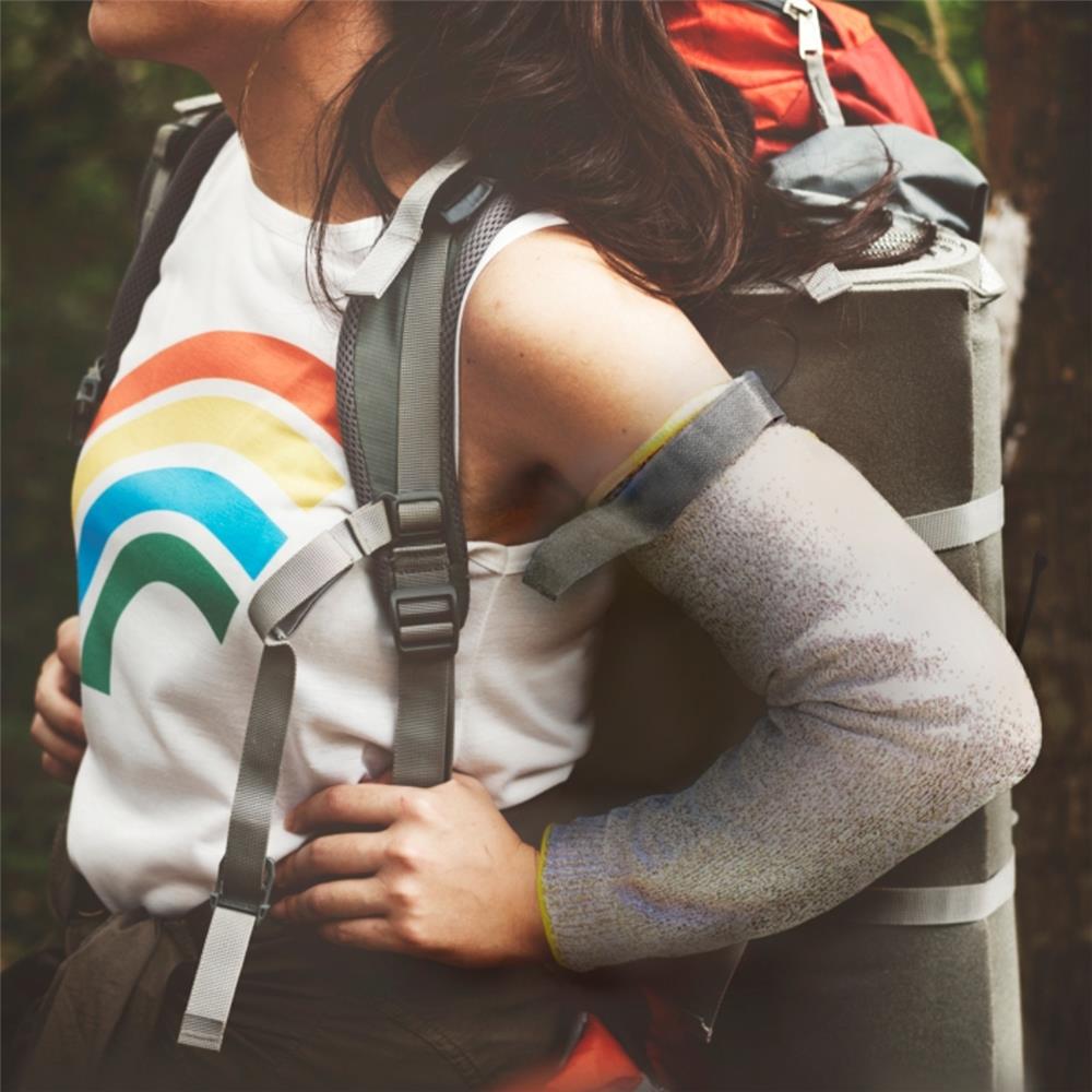 ปลอกแขนกันบาด ระดับ 5 MICROTEX สีขาว/เทา