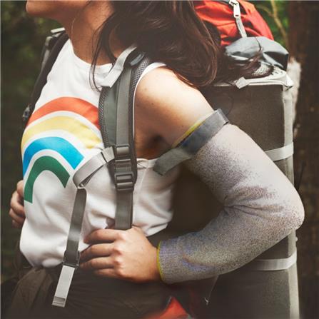 ปลอกแขนกันบาด ระดับ 5 MICROTEX สีขาว/เทา_2