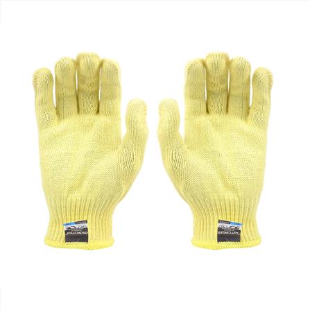 ถุงมือถัก Kevlar ทนความร้อนกันบาดระดับ 4 MICROTEX สีเหลือง FREE SIZE แพ็ก 2 ชิ้น