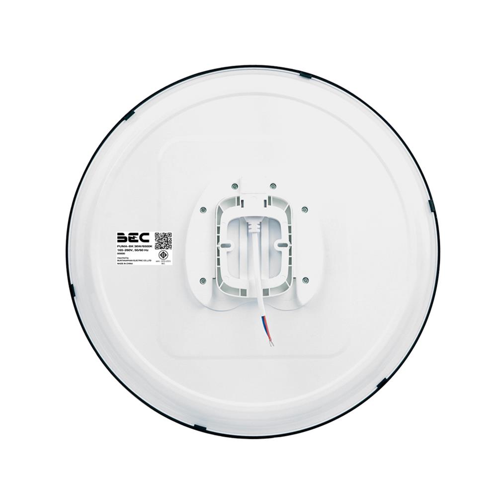 ไฟเพดาน LED BEC PUMA-BK 15 นิ้ว 36 วัตต์ DAYLIGHT สีขาว/ดำ