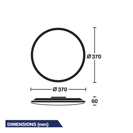 ไฟเพดาน LED BEC PUMA-BK 15 นิ้ว 36 วัตต์ DAYLIGHT สีขาว/ดำ_3
