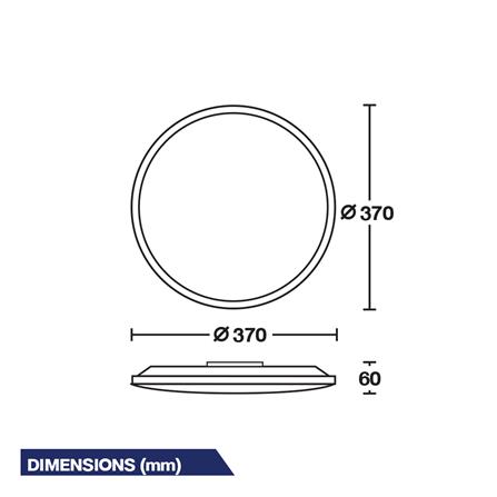 ไฟเพดาน LED BEC PUMA-WH 15 นิ้ว 36 วัตต์ DAYLIGHT สีขาว_3