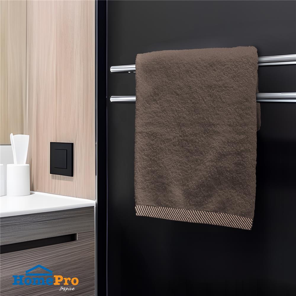 ผ้าขนหนู ME LIVING STRIPE 16X32 นิ้ว BROWN