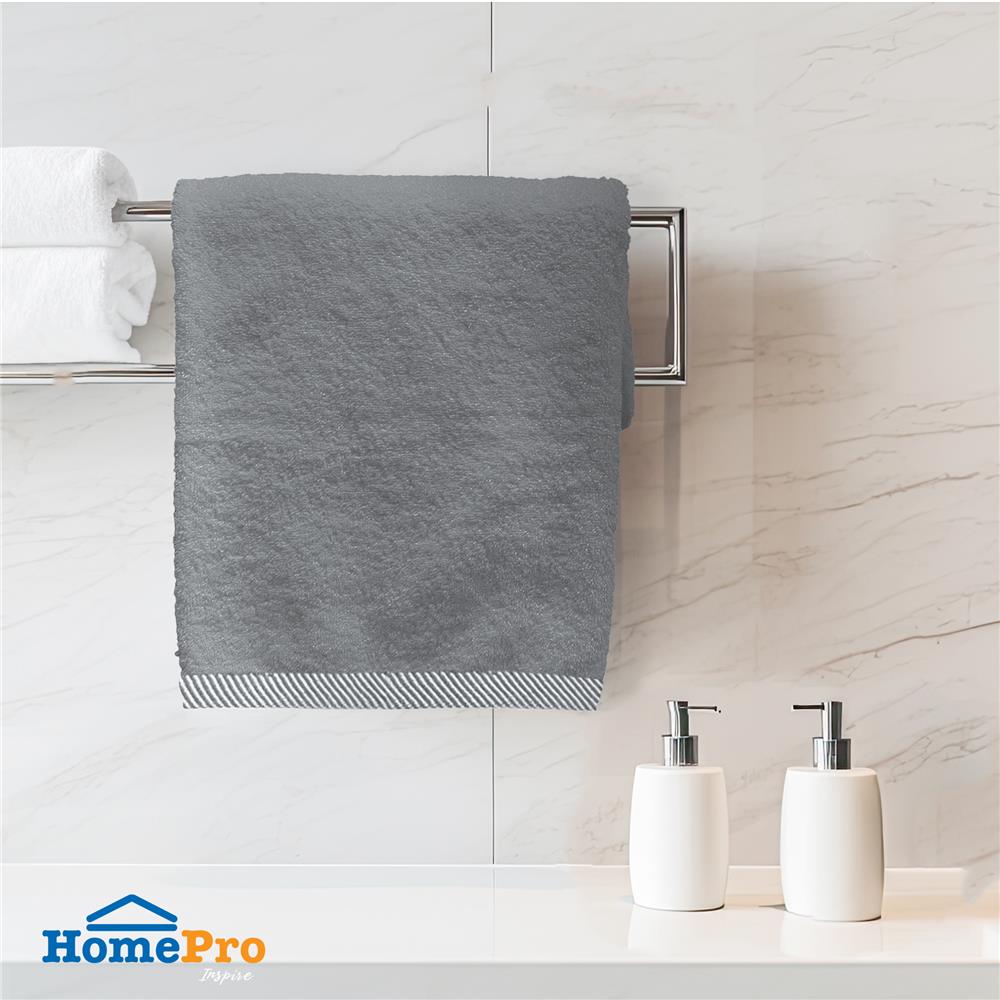 ผ้าขนหนู ME LIVING STRIPE 30X60 นิ้ว GREY