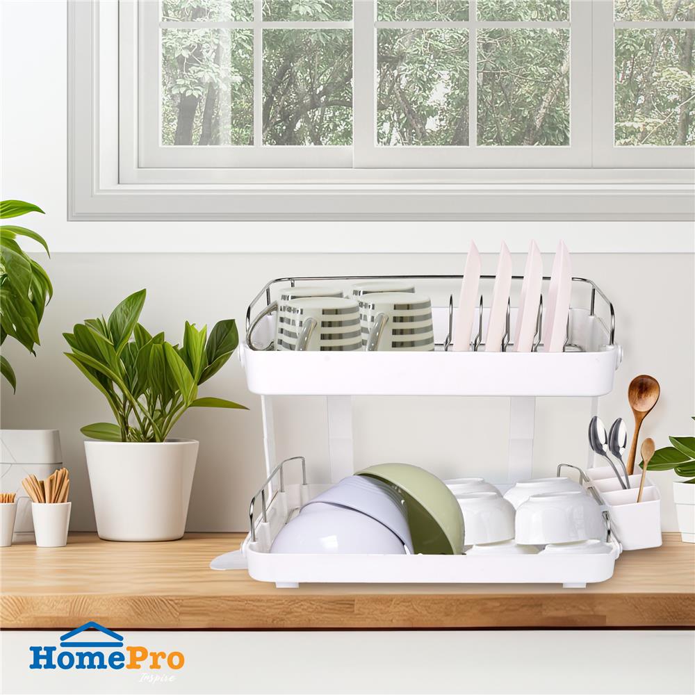 ชั้นคว่ำจานพลาสติก ABS และสเตนเลส 2 ชั้น KECH PURO