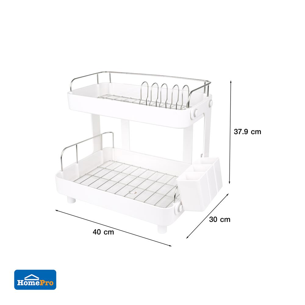 ชั้นคว่ำจานพลาสติก ABS และสเตนเลส 2 ชั้น KECH PURO