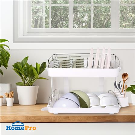 ชั้นคว่ำจานพลาสติก ABS และสเตนเลส 2 ชั้น KECH PURO_5