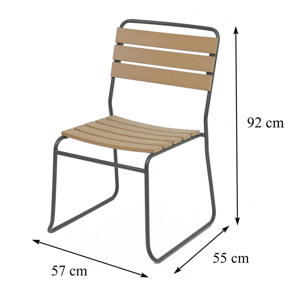 เก้าอี้ไม้พลาสวูด SPRING AMIR สีดำ/น้ำตาล