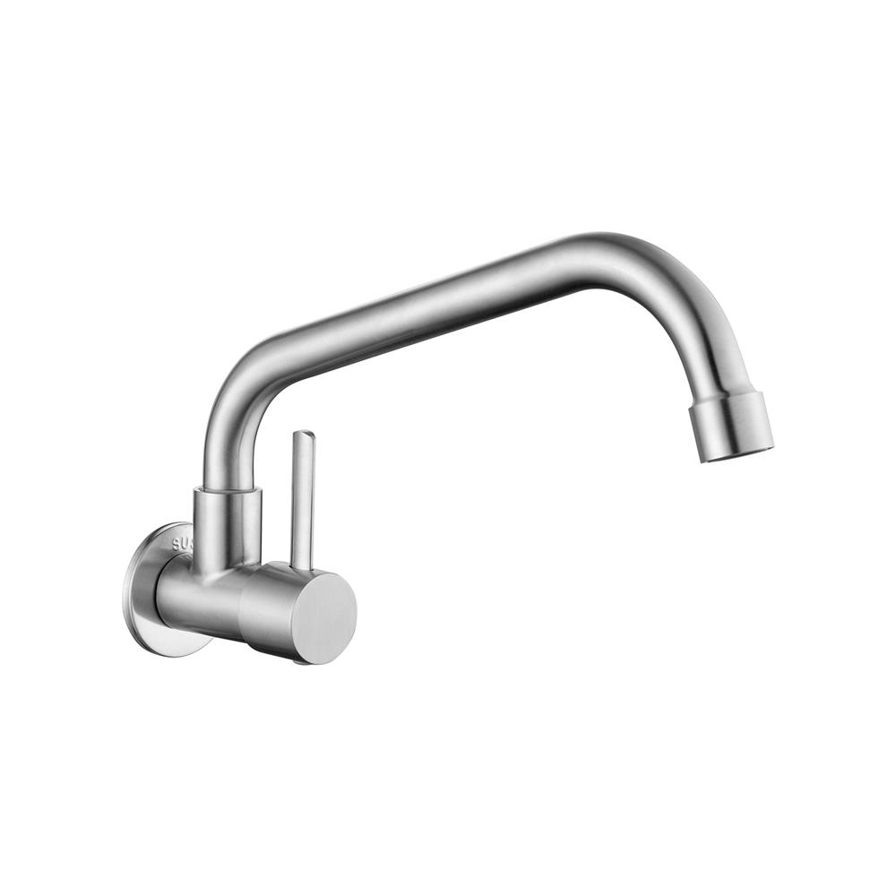 ก๊อกซิงค์เดี่ยวติดผนัง HANG SF-174C สเตนเลส