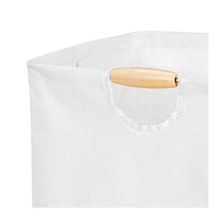 ถังผ้าเหลี่ยมสูง หูไม้ PLIM SIMPLE SIZE XL สีครีม_3