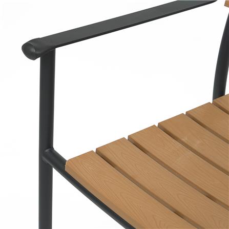 เก้าอี้ไม้พลาสวูด SPRING AMBER สีดำ/น้ำตาล_3