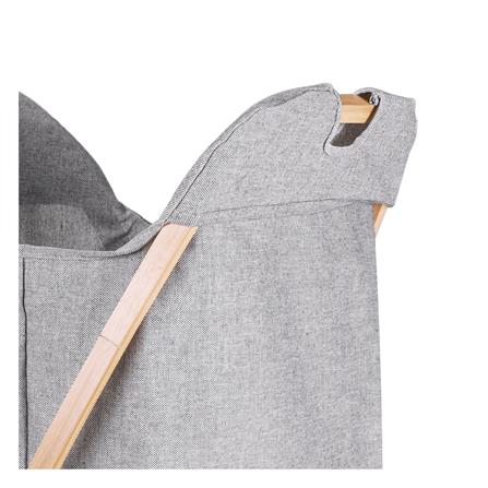 ถังผ้าเหลี่ยมขาไขว้ไม้ PLIM 44x66 ซม. สีเทา_3