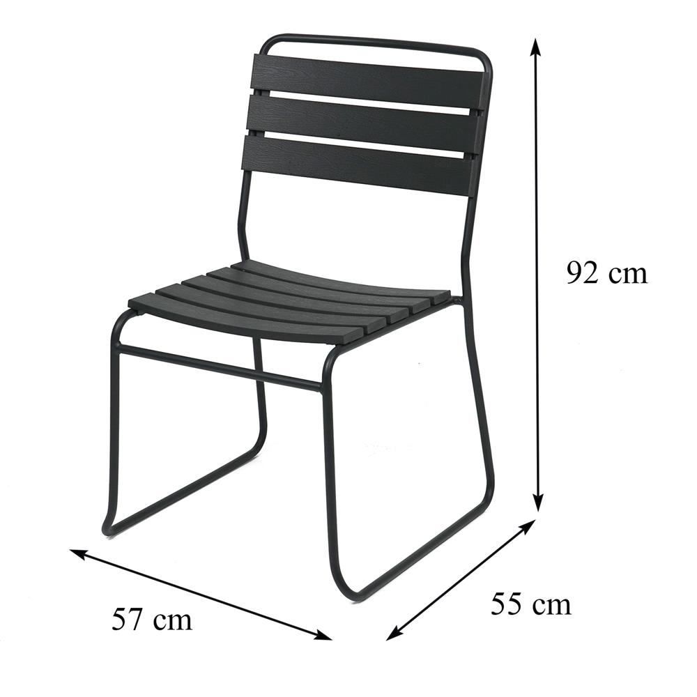 เก้าอี้ไม้พลาสวูด SPRING AMIR สีดำ