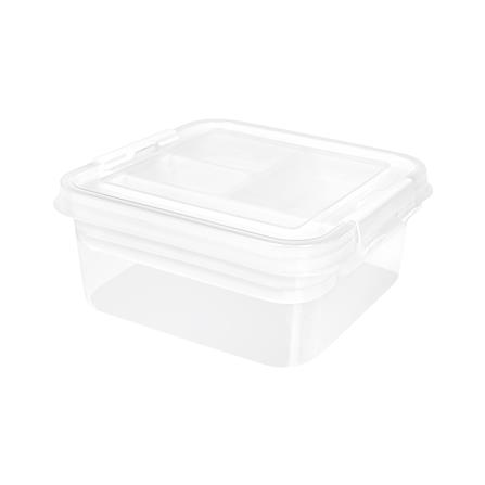 กล่องเก็บของพร้อมถาดแบ่ง STACKO 26x24.5x11.2 ซม. สีขาว