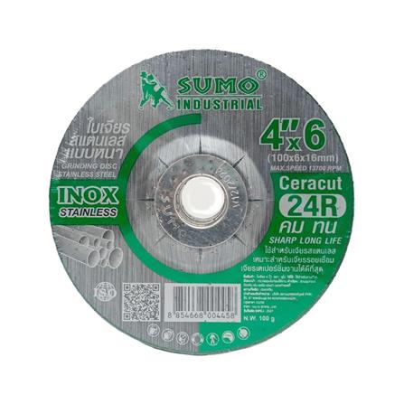 ใบเจียรหนา SUMO CERACUT 24R 4 นิ้ว 100X6 มม. สีเขียว_0