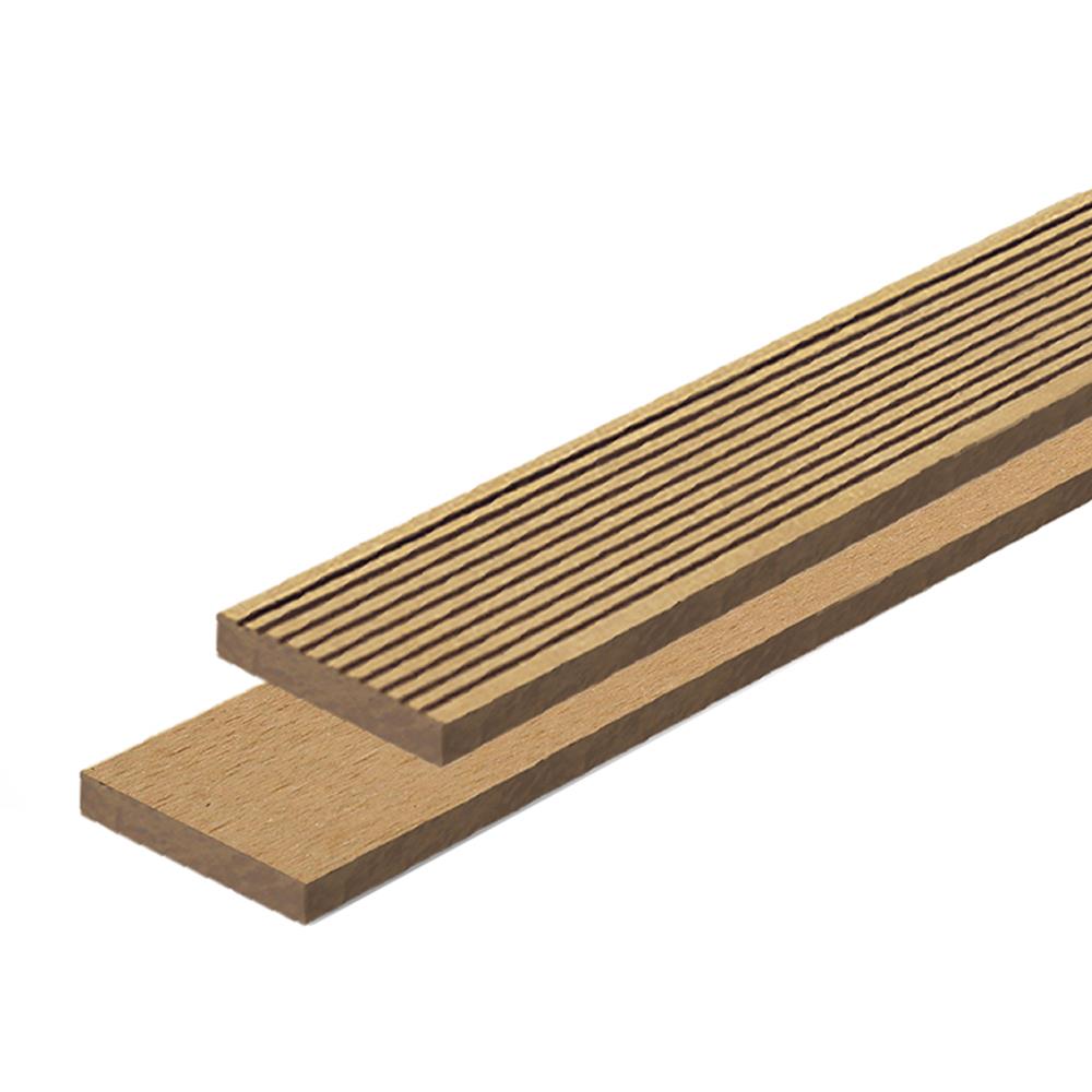 ไม้ระแนง WPC แบบตัน WATSADUNIYOM 5.5X1X200 ซม. สีสัก