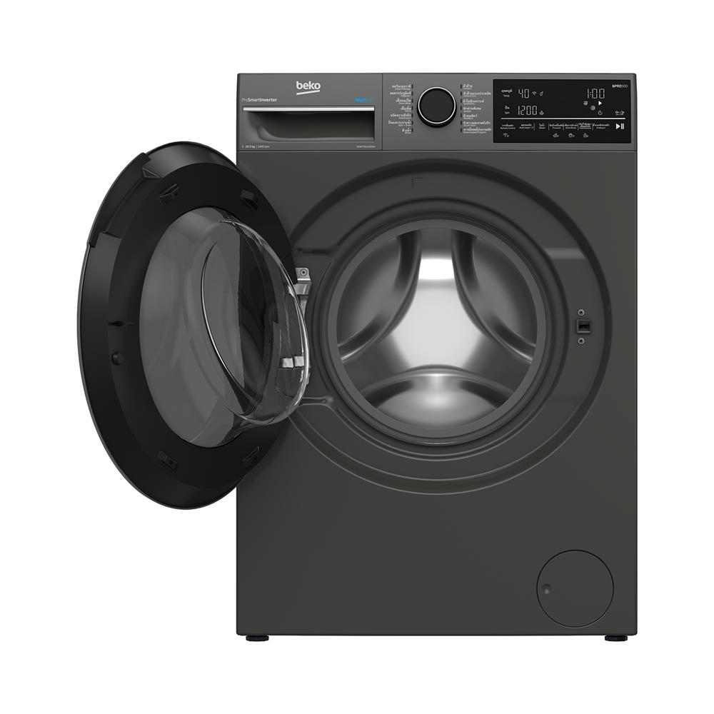 เครื่องซักผ้าฝาหน้า BEKO B5WFT8105485M 10.5 กก. 1400 รอบ อินเวอร์เตอร์ สีเทา