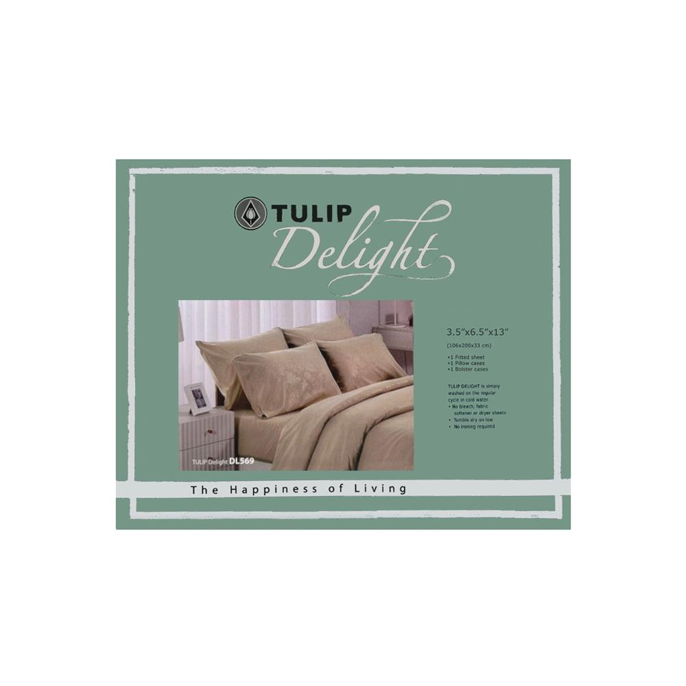 ชุดผ้าปูที่นอน 3.5 ฟุต 3 ชิ้น TULIP DELIGHT 60058-DL569