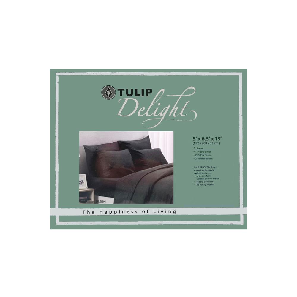 ชุดผ้าปูที่นอน 5 ฟุต 5 ชิ้น TULIP DELIGHT 60057-DL564