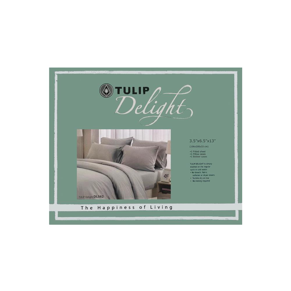 ชุดผ้าปูที่นอน 3.5 ฟุต 3 ชิ้น TULIP DELIGHT 60058-DL562
