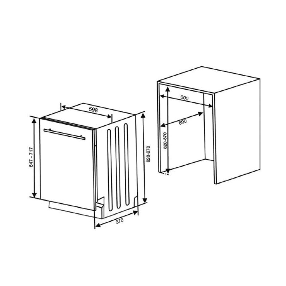 เครื่องล้างจานฝัง MEX LVB6533