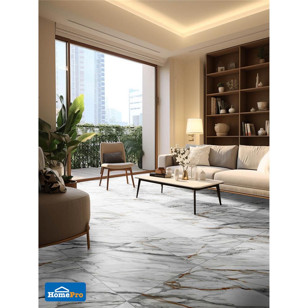 กระเบื้องพื้นพอร์ซเลน 60x60 ซม. TARA กัตต้า ไวท์ A 1.44M2