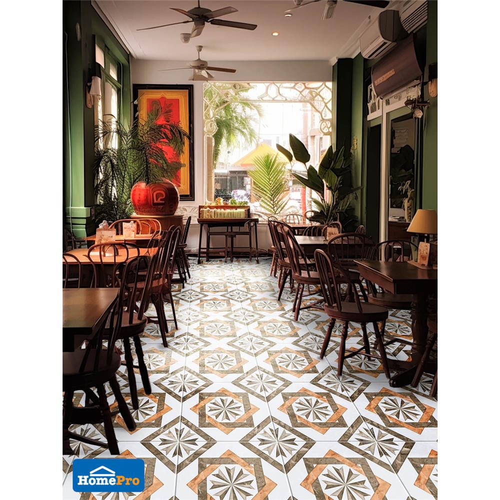 กระเบื้องพื้น 60x60 ซม. ภูผา ซัลเวีย ไวท์ บราวน์ A 1.44M2