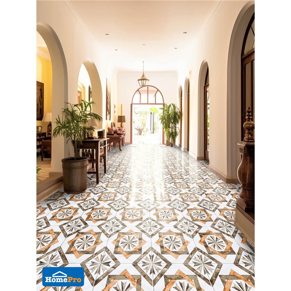 กระเบื้องพื้น 60x60 ซม. ภูผา ซัลเวีย ไวท์ บราวน์ A 1.44M2