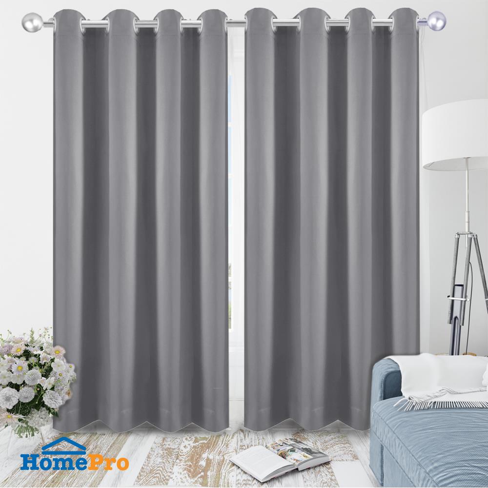 ผ้าม่าน EYELET HOME LIVING STYLE LUKAS UV 130X220 ซม. สีเทา